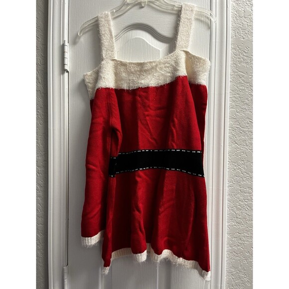 HOLIDAY TIME Red Christmas Sexy Santa Sweater Dress L For G & PL - Picture 3 of 4
